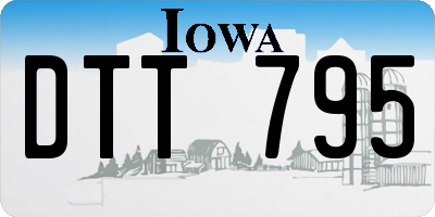 IA license plate DTT795