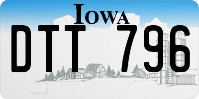 IA license plate DTT796