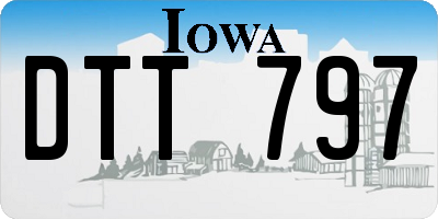 IA license plate DTT797