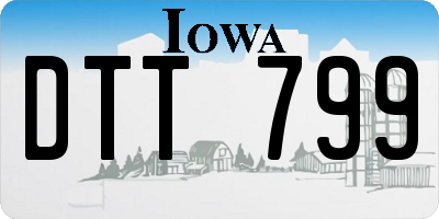 IA license plate DTT799