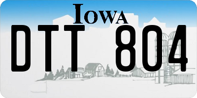 IA license plate DTT804