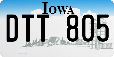 IA license plate DTT805