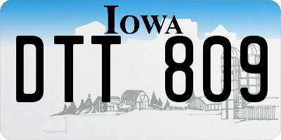IA license plate DTT809