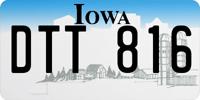 IA license plate DTT816