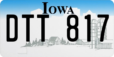 IA license plate DTT817
