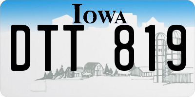 IA license plate DTT819