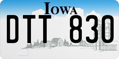 IA license plate DTT830