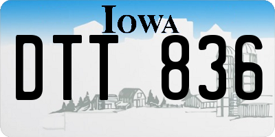 IA license plate DTT836