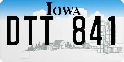 IA license plate DTT841