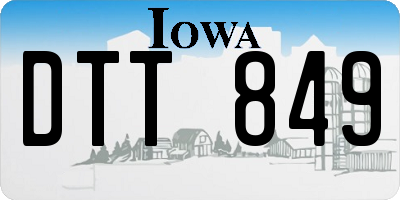 IA license plate DTT849