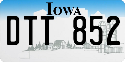 IA license plate DTT852