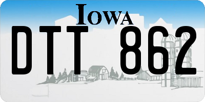 IA license plate DTT862