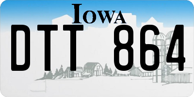 IA license plate DTT864