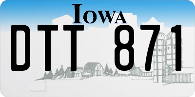 IA license plate DTT871