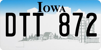 IA license plate DTT872