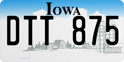 IA license plate DTT875