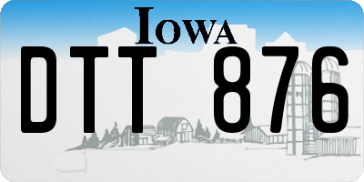 IA license plate DTT876