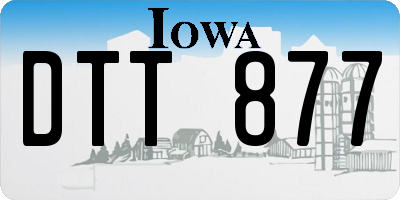 IA license plate DTT877