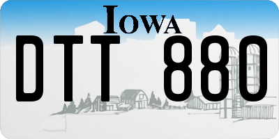 IA license plate DTT880