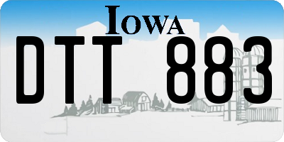 IA license plate DTT883
