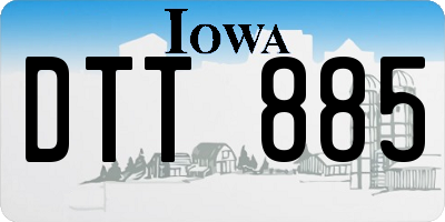 IA license plate DTT885