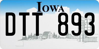 IA license plate DTT893