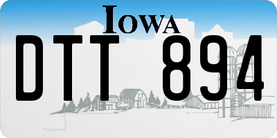 IA license plate DTT894