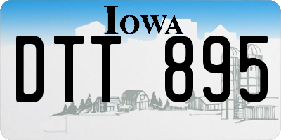 IA license plate DTT895