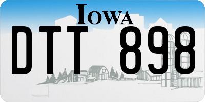 IA license plate DTT898