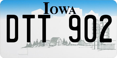 IA license plate DTT902