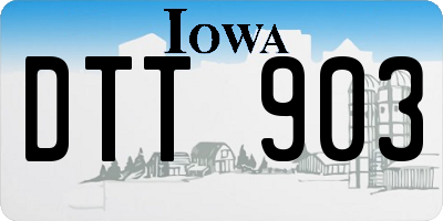 IA license plate DTT903