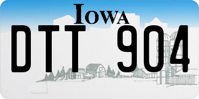 IA license plate DTT904