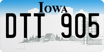 IA license plate DTT905