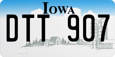 IA license plate DTT907