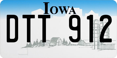 IA license plate DTT912