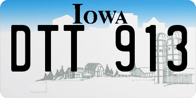IA license plate DTT913
