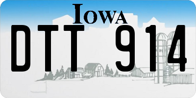 IA license plate DTT914