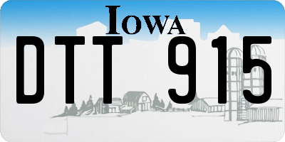IA license plate DTT915