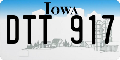 IA license plate DTT917