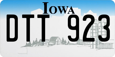 IA license plate DTT923