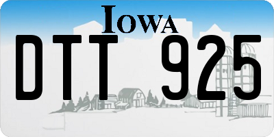 IA license plate DTT925