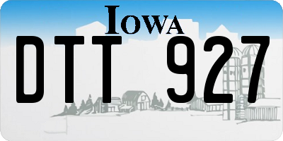 IA license plate DTT927