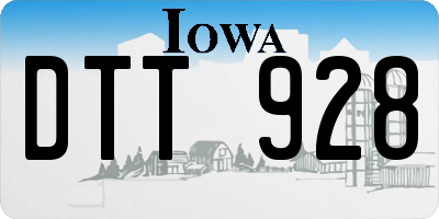 IA license plate DTT928