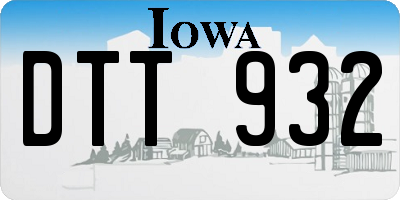 IA license plate DTT932