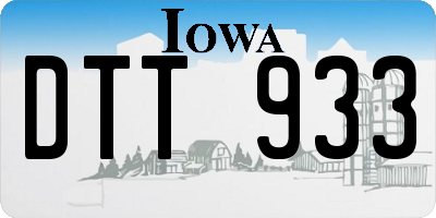 IA license plate DTT933
