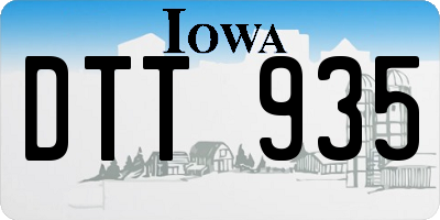 IA license plate DTT935