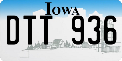IA license plate DTT936
