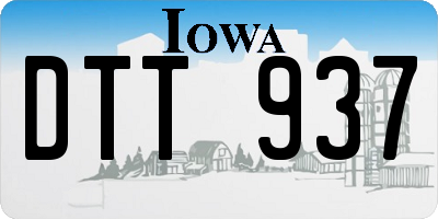 IA license plate DTT937