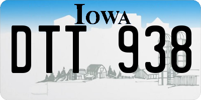 IA license plate DTT938