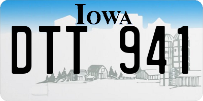 IA license plate DTT941